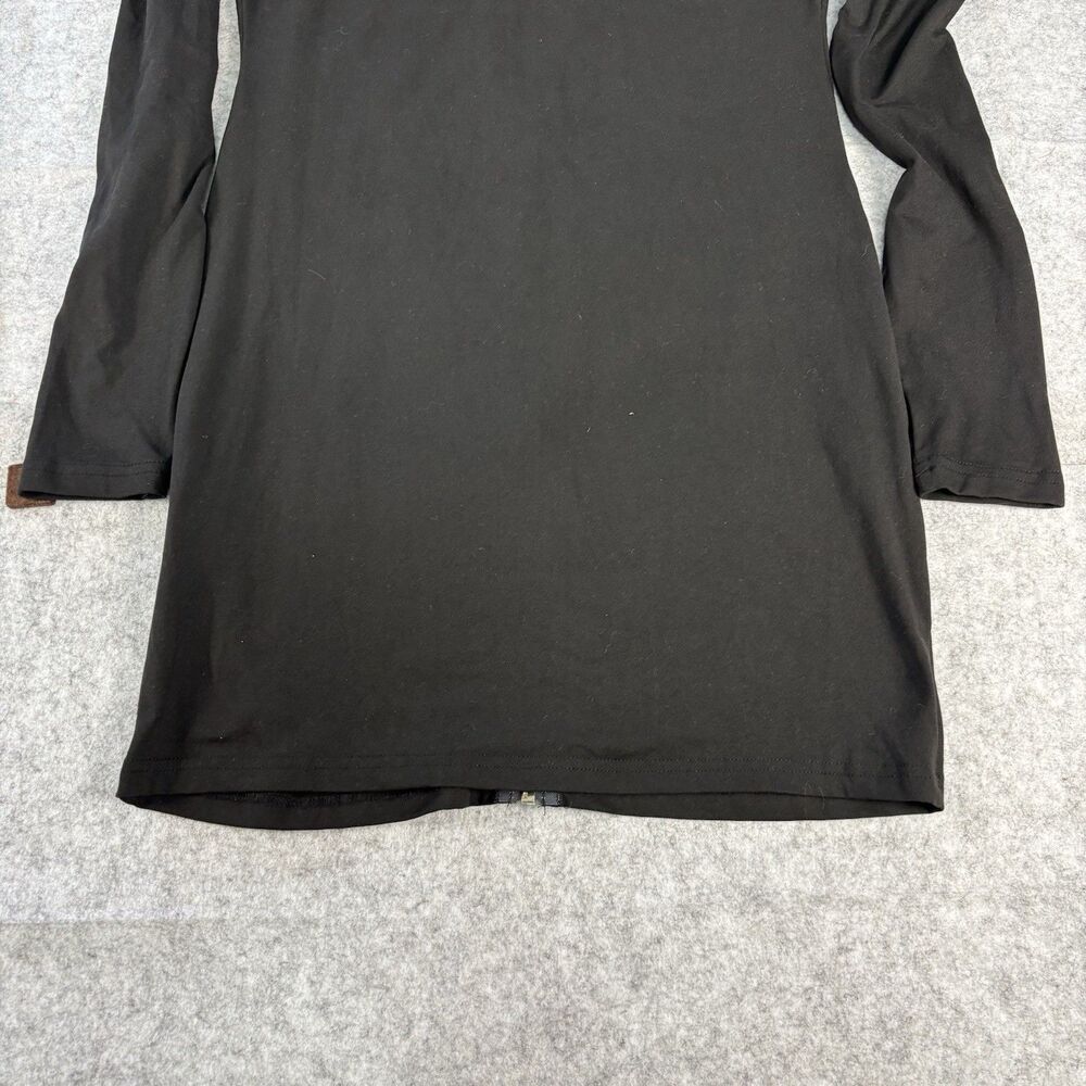 INAWLY Black Angel Wing Rhinestone Hooded Zip Mini Dress Womens S NWT Goth Y2K - Picture 10 of 15